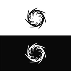 Black and white circle vector logo template design