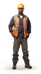 Full shot of professional looking 32 year old male. Work, job, outfit. Isolated on white background.