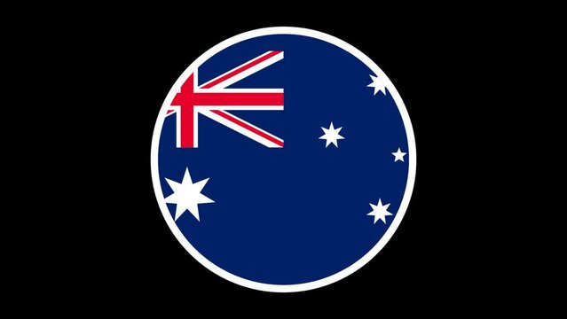 Australia circle round flag reveal 
