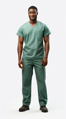 Fototapeta premium Full shot of professional looking 32 year old male. Work, job, outfit. Isolated on white background.