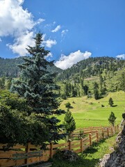 Mountain panorama in Moena, Trentino, Italy