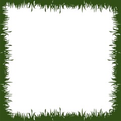 Grass frame icon isolated on white