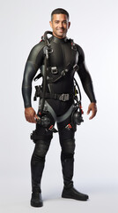 Full shot of professional looking 32 year old male. Work, job, outfit. Isolated on white background.