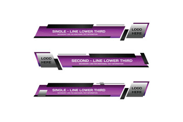 Modern gradient geometric lower third banner interface design background