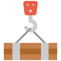 crane hook flat icon