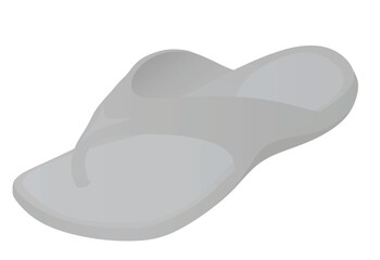 Grey flip flops. vector illustration