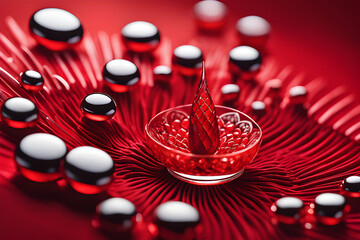 Pills and syringe. Generative AI