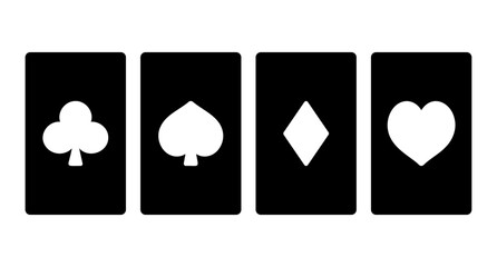 トランプのカードのシルエット