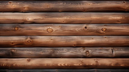 Wooden log wall. Brown wood log wall texture, natural background