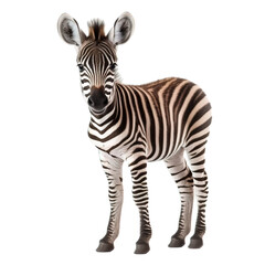 Fototapeta na wymiar baby zebra on transparent background, png