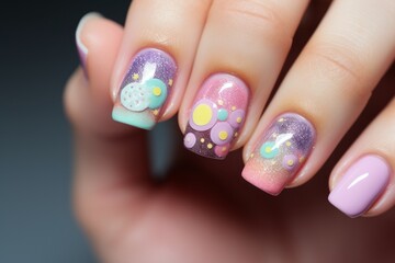 Manicura divertida y elegante kawaii glow up, uñas aesthetic 