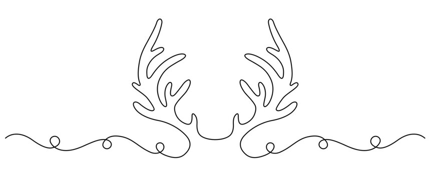 recommend clip art: deer antlers line art style. Christmas element