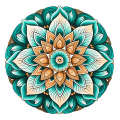 Ornamental Mandala, Isolated Eastern Pattern