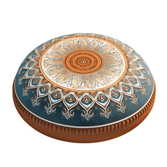 Naklejka premium Meditation cushion with mandala isolated 