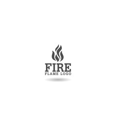 Fire flame logo template with shadow