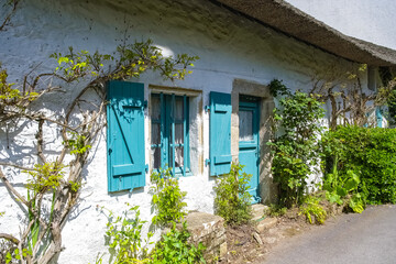 Fototapeta na wymiar Brittany, Ile aux Moines island, typical houses in the village