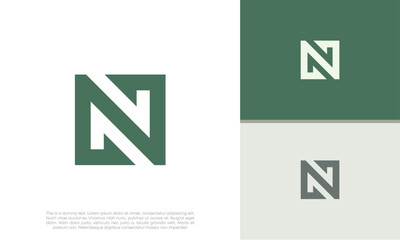 Initials N logo design. Initial Letter Logo. Innovative high tech logo template.