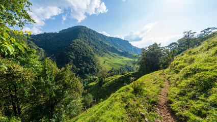 Fototapeta na wymiar Hiking in Jardín, Antioquia, Colombia