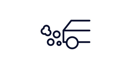 car exhaust icon. Thin line car exhaust icon from car parts collection. Outline vector isolated on white background. Editable car exhaust symbol can be used web and mobile