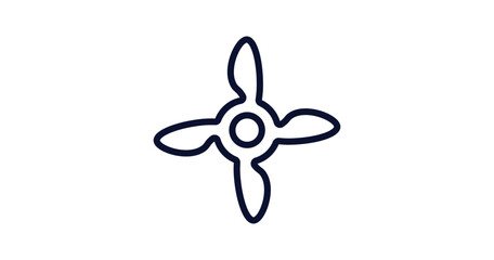 car fan icon. Thin line car fan icon from car parts collection. Outline vector isolated on white background. Editable car fan symbol can be used web and mobile