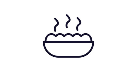 stew icon. Thin line stew icon from food collection. Outline vector isolated on white background. Editable stew symbol can be used web and mobile
