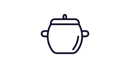 boiler icon. Thin line boiler icon from food collection. Outline vector isolated on white background. Editable boiler symbol can be used web and mobile