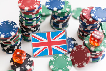 The chips in the casino of different value