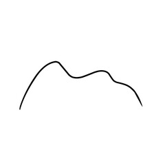 hand drawn line mountain