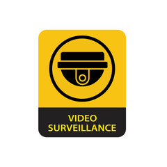 Video surveillance sign. CCTV Camera for security system. vector eps 10