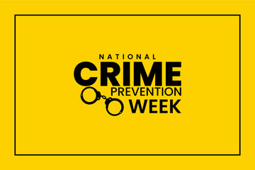 Crime Prevention Week background template Holiday concept