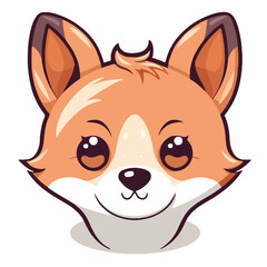 Logo vector illustration of an Kawaii Fox