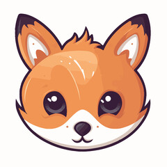 Logo vector illustration of an Kawaii Fox