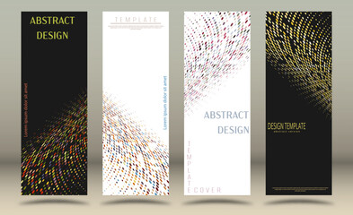 A set of templates with an abstract color composition. Layout for posters, posters, banners, covers and creative design