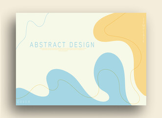 Abstract background with deformed shapes and lines. A simple color composition for posters, posters, banners, covers