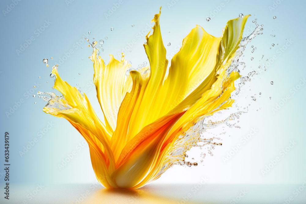 Poster an vibrant photograph of a endive splashed in bright paint, symbolizing freshness and health. genera