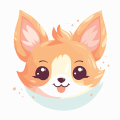 Logo vector illustration of an Kawaii Fox