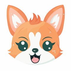 Logo vector illustration of an Kawaii Fox