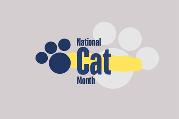 Obraz premium Happy Cat Month background template Holiday concept