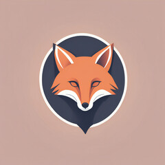 Obraz premium Fox illustration, minimalist, pastel colors