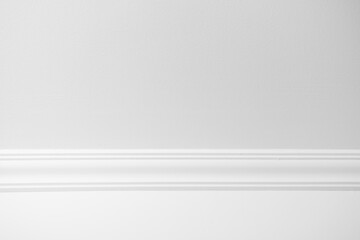 Detail of white ceiling cornice, crown molding