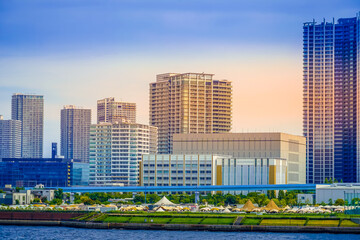 Obraz premium 東京都中央区のマンション群