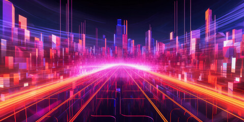 Fototapeta premium Shanghai aerial view, China - Generative AI