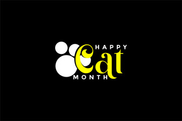 Happy Cat Month background template Holiday concept
