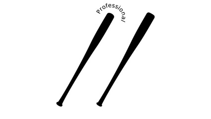 Baseball bat silhouette
