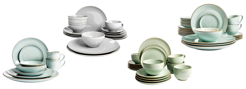 Dishware, set, Generated by IA