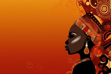 Black history month celebration vector banner. Art with African colors. space for text - obrazy, fototapety, plakaty