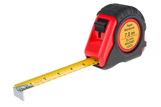 Tape measure, 3D rendering isolated on transparent background
