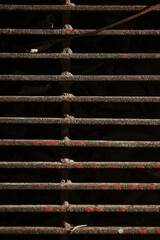 Old unknown origin, dark gray, horizontal bars