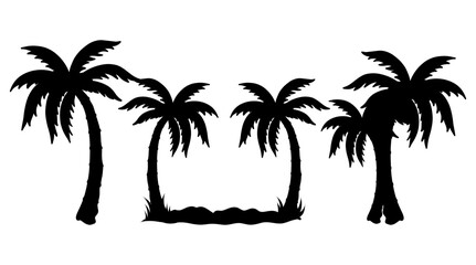 Obraz premium palm tree silhouette