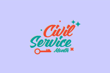 Civil Service Month background template Holiday concept
